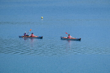 Canoë sur le lac de sainte croix