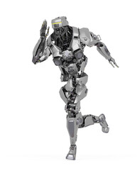 master robot is running in white background