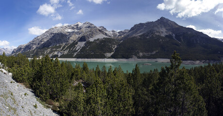 View of Cancano lake near Bormio