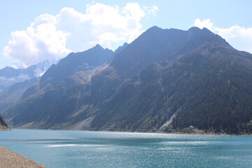 lake and mountains austria  Schlegeisspeicher