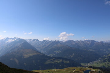 view from the top of the mountain austrian alps