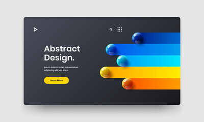 Multicolored site design vector illustration. Colorful realistic balls catalog cover concept.