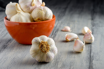 garlic on a table