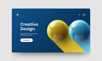 Abstract realistic spheres brochure concept. Amazing corporate identity vector design illustration.