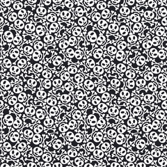 Vector holiday skulls pattern cartoon style for Day of the dead, Halloween, Dia de los Muertos party, traditional mexican wallpaper. Illustration 10 eps