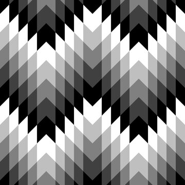 Seamless surface pattern design with interlocking polygons ornamentation. Color parallelogram and hexagons tessellation background. Checkered wallpaper. Mosaic motif. Ethnic ornament. Digital paper.