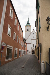 Fototapeta premium Square in Abensberg,Bavaria,Germany