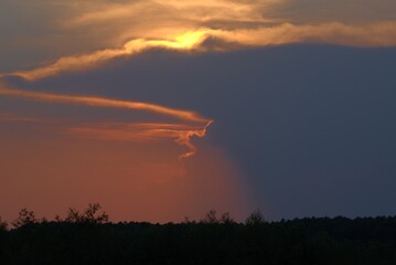 Baranja Sunset at Nature park Kopacki rit.