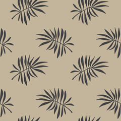 Fototapeta na wymiar Vector tropical exotic palm seamless pattern. For fabric, sketchbook, wallpaper, wrapping paper.