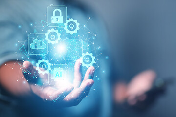 concept of cybersecurity data protection Online access to personal information on the Internet