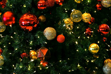 Christmas tree decoration as background material