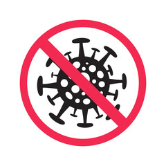 Sign Stop Coronavirus - concept illustration. Coronavirus outbreak. Novel coronavirus 2019-nCoV - pandemic concept. Virus Infection. Medical wallpaper. Quarantine poster. Vector 10 eps