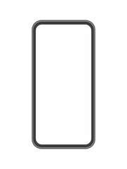 Vector mobile phone mock up isolated on white background with blank screen for advertising, media, apps. Smart phone icon, mock up phone. 10 eps