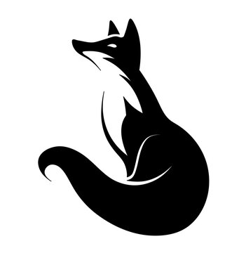 recommend clip art: Fox silhouette clipart. Isolated illustration of a fox on a white background.