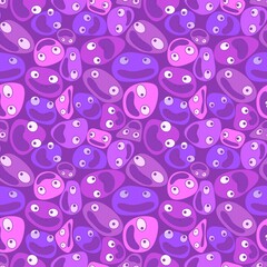 Cartoon kids store monsters seamless aliens pattern for clothes print and wrapping and school notebooks and fabrics
