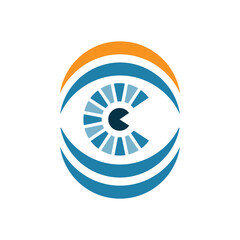 Eye like logo design. Illustration of an eye as a logo design on a white background - 519235930