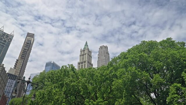 New York Skyline With Rockefeller Plaza And The Woolworth Building