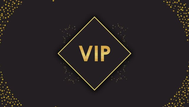 vip golden frame luxury animation