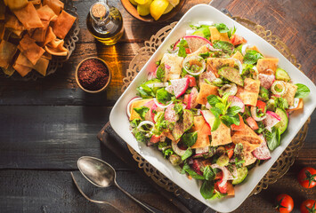 Arabic cuisine; Lebanon's most famous salad 