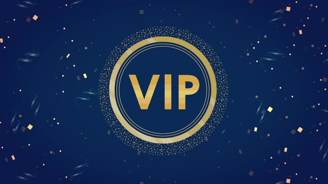 vip golden frame luxury animation