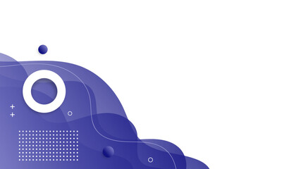 Abstract Modern Background with Retro Memphis Element and Blue Gradient Color