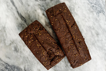 black bread close up