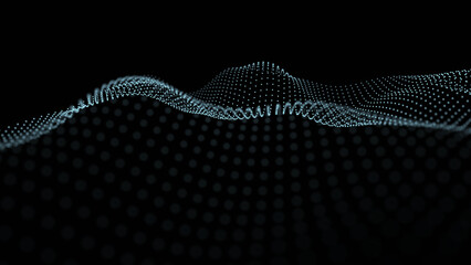 Technology wave. Music abstract background. Digital background. 3d rendering.