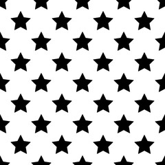 Vector seamless pattern with stars. Simple design for wrapping paper, textile, stationery, wallpaper.