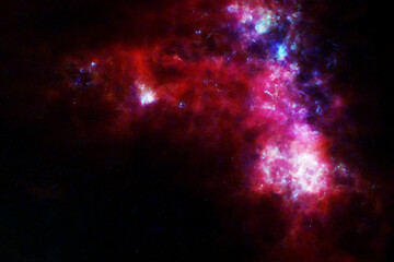 Bright, beautiful space nebula. Elements of this image furnished by NASA