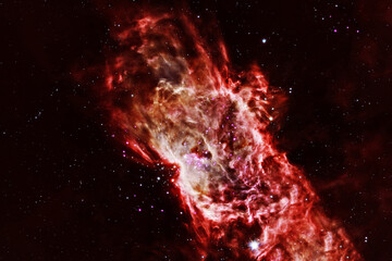 Beautiful galaxy in red. Elements of this image furnished by NASA