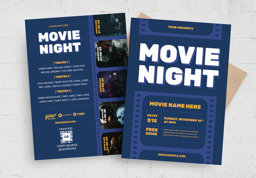 Movie Night Flyer Poster