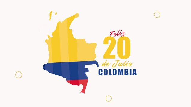 20 of july colombian celebration lettering