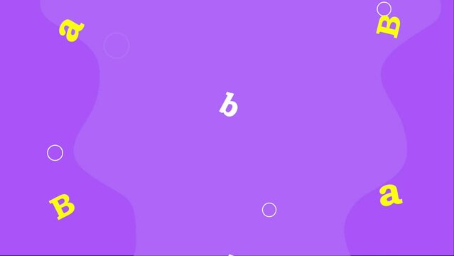 alphabet letters education pattern animation