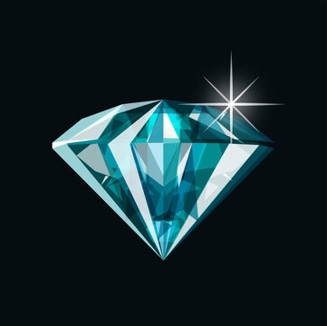 Diamond Cartoon Vector Illustration