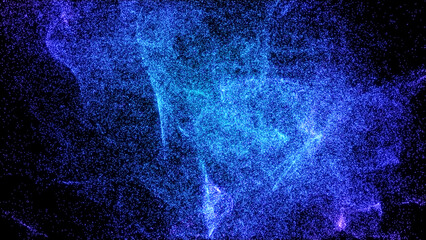 Purple particles abstract background. 3D Illustration, modern design.