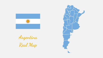 Argentina real map vector