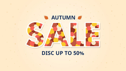 Autumn sale banner template