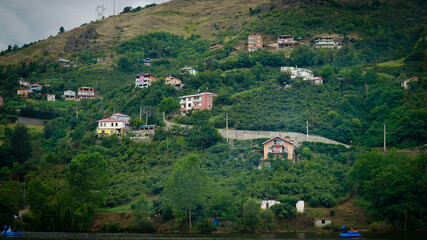 Fototapeta premium village in the mountains