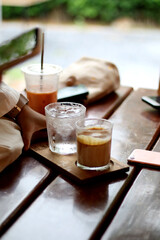 coffee in a glass