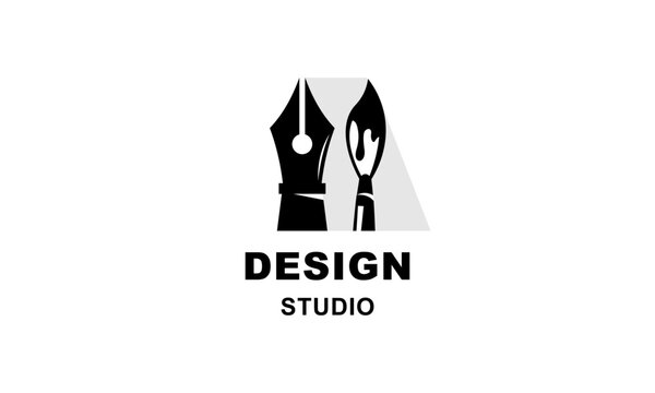 Graphic Designer And Web Design Studio Tool Logo