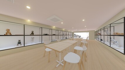 ペットショップ　人なし　イラスト