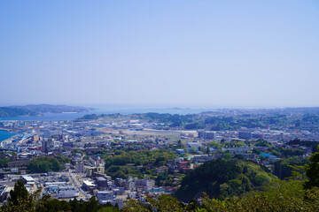 安波山展望台から望む気仙沼の景色
