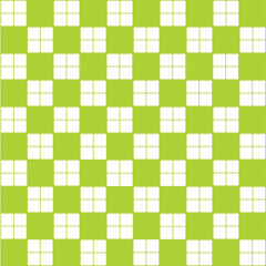 Abstract Vector Seamless green  plaid Checkered Squares Pattern grid