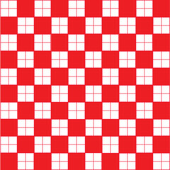 Abstract Vector Seamless red plaid Checkered Squares Pattern grid lattice