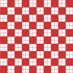 Abstract Vector Seamless red plaid Checkered Squares Pattern grid lattice