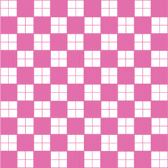 chess board seamless geometric abstract background with squares pattern color pink