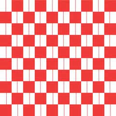 Abstract Vector Seamless red plaid Checkered Squares Pattern grid