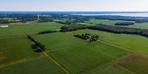 Wide View of Rural Wisconsin Farmland © Nealj121