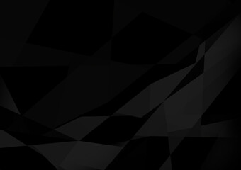 Abstract black background of polygons. Futuristic technology style.