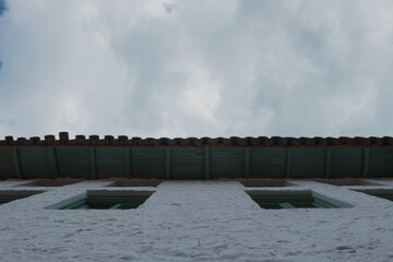 stone wall in the city